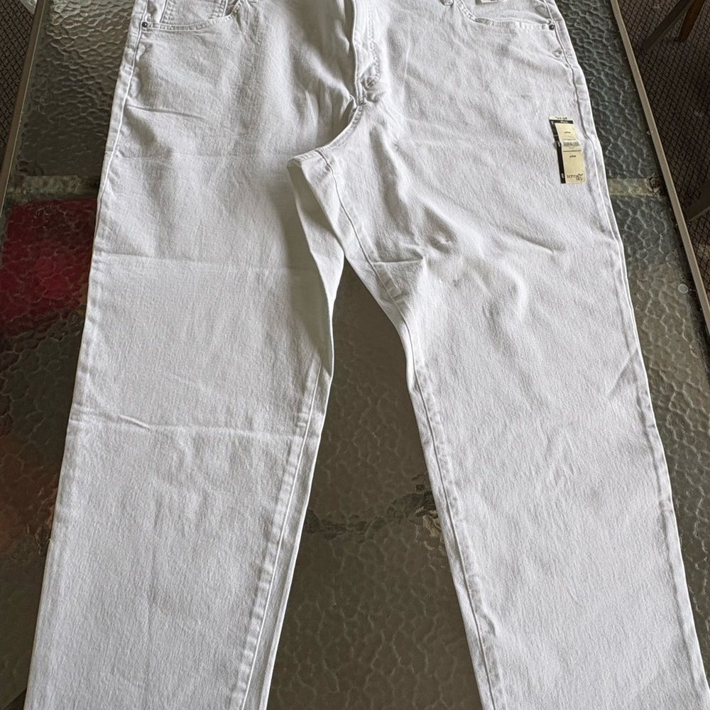 NWT Terra & sky womens White Jeans size 28w